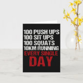 Push Ups Sit Ups Squatsのボディビル走パワー カード (黄色い花)