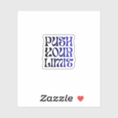 Push Your Limit –Vintage Wavy Motivational Sticker シール (シート)
