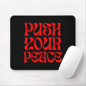 Push Your Peace Sritual Funny Cool Retro Outfit  マウスパッド (マウス)