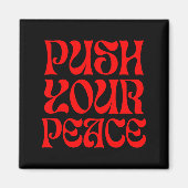 Push Your Peace Sritual Funny Cool Retro Outfit  マグネット (正面)