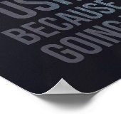 Push Yourself – 女性のトレーニング やる気を起こさせる ポスター (角)