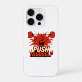 Push Yourself | Women’s Motivational Fitness iPhone 16 Proケース