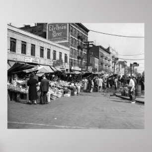 Pushcartイタリアン市場、ブロンクス: 1940 ポスター