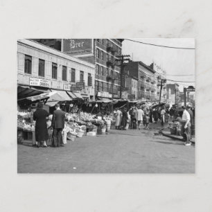Pushcartイタリアン市場、ブロンクス: 1940 ポストカード