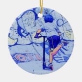 Pushin' It – スタントスクーターライダーセラミックオーナメント セラミックオーナメント (正面)