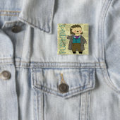 Pushkinの正方形ボタン 缶バッジ (インサイチュ)