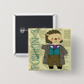 Pushkinの正方形ボタン 缶バッジ (正面&裏面)