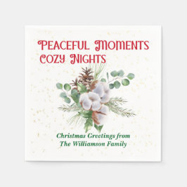 Pussy Willow Catkin Bouquet Christmas スタンダードカクテルナプキン