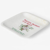 Pussy Willow Catkin Bouquet Christmas ペーパープレート (傾斜あり)