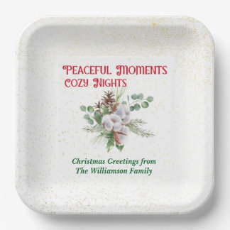 Pussy Willow Catkin Bouquet Christmas ペーパープレート