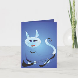 Pussycat I Love You Cartoon Notecard カード
