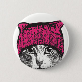 Pussyhatの猫ボタン-滞在扱いにくいPussyhat 缶バッジ