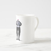 Pussyhatsは地球を保護します ボーンチャイナマグカップ (正面右)