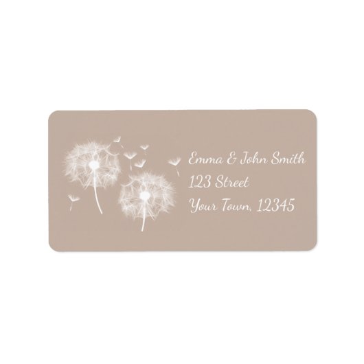 Pusteblume - braun | romantischer ラベル (正面)