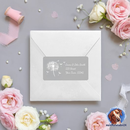 Pusteblume - grau | romantischer  ラベル