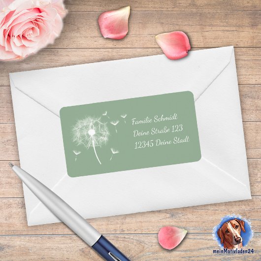 Pusteblume - grün | romantischer ラベル