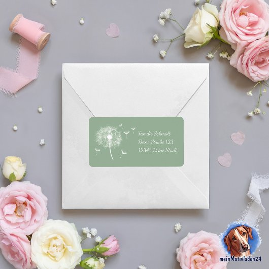 Pusteblume - grün | romantischer ラベル