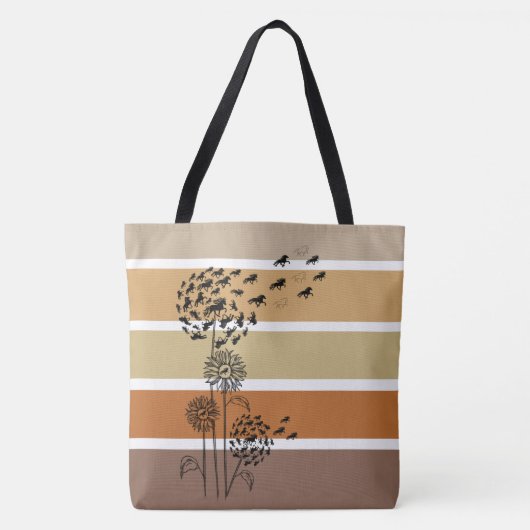 Pusteblume mit Tölter u. Tölter Tasche トートバッグ (正面)