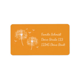 Pusteblume - orange | romantischer ラベル