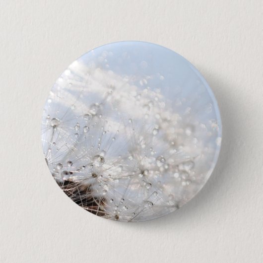 Pusteblumen Löwenzahn Himmelblau Fotografie 缶バッジ (正面)