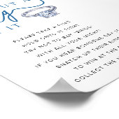 Put a Ring On It Bridal Shower Game Sign ポスター (角)