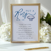 Put a Ring On It Bridal Shower Game Sign ポスター