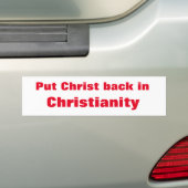 Put Christ Back bumper s バンパーステッカー (車上)