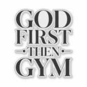 Put God first and everything else falls into place シール (正面)