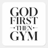 Put God first and everything else falls into place スクエアシール (正面)