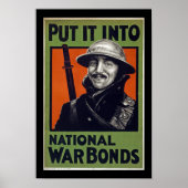 Put It Into National War Bonds (border) ポスター (正面)