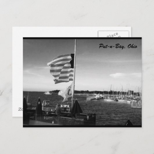 Put-n-Bay American国旗の写真はがき ポストカード (正面/裏面)