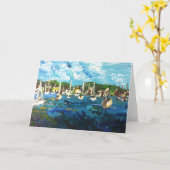 Put-n-Bay Lake Erieさんの絵を描#1グリーティングカード カード (黄色い花)