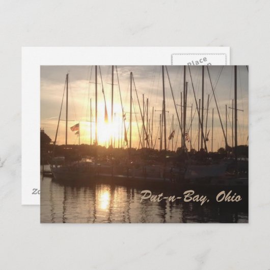 Put-n-Bay Sunset Bots写真はがき ポストカード (正面/裏面)