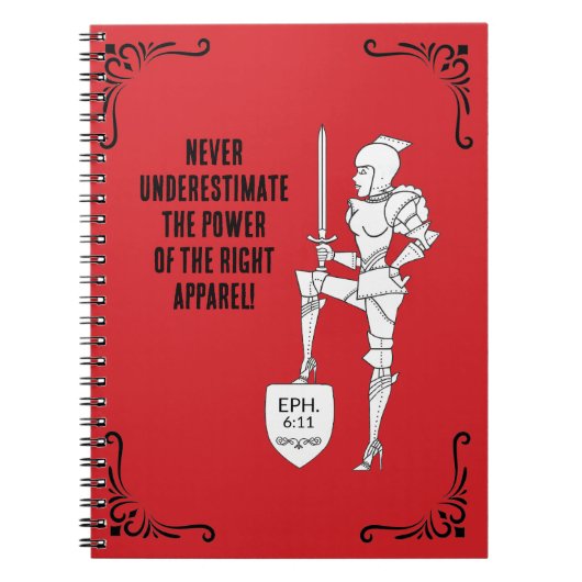 "Put on the complete Suit of Armor"  Notebook ノートブック (正面)