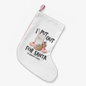 Put Out For Santa He Always Comes Funny Christmas スモールクリスマスストッキング (正面 (吊り時))