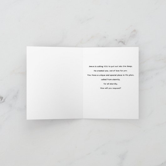 Put Out Into the Deep カード (内部)