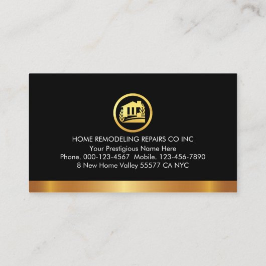 Put Your Name On Gold Handyman Layer 名刺 (裏面)