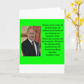 putinの引用文 カード (黄色い花)