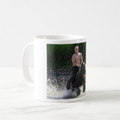 Putinはくまに乗ります! コーヒーマグカップ (正面左)
