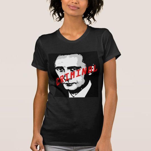 PUTINは戦争犯罪者です Tシャツ (正面)