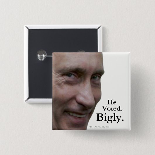 PutinはBigly.を投票しました 缶バッジ (正面&裏面)