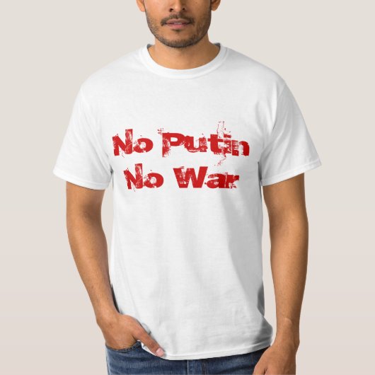 Putin無し戦争無し Tシャツ (正面)