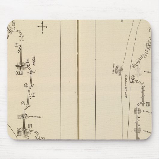 Putnam County Dutchess County New Yorkインデックスマップ マウスパッド (正面)