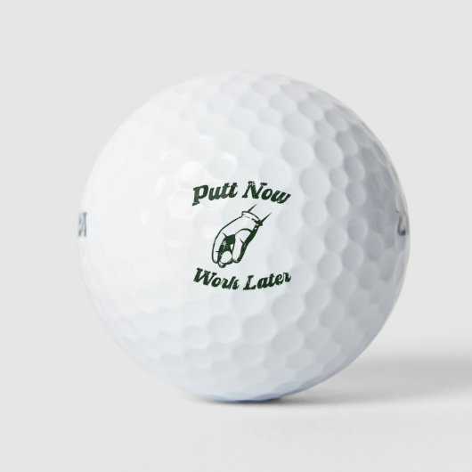 Puttが後でゴルフおもしろいギフトに ゴルフボール (正面)