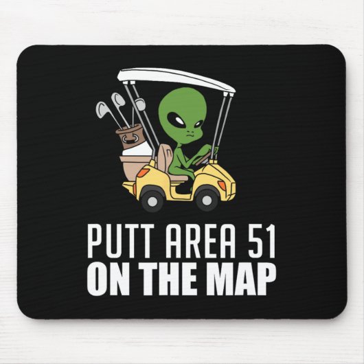 Putt Area Fifty One 51 On The Map Golf Player Alie マウスパッド (正面)