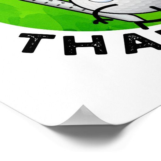 Putter Later Than Never Funny Golf Pun ポスター (角)