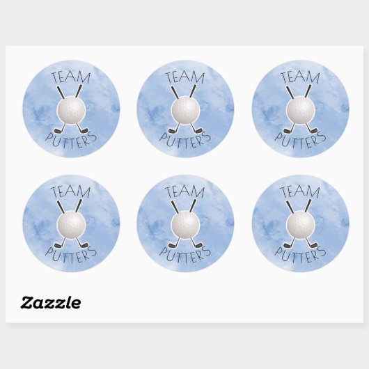 PuttersまたはPearlsの性別によるパーティーの表示 ラウンドシール (シート)