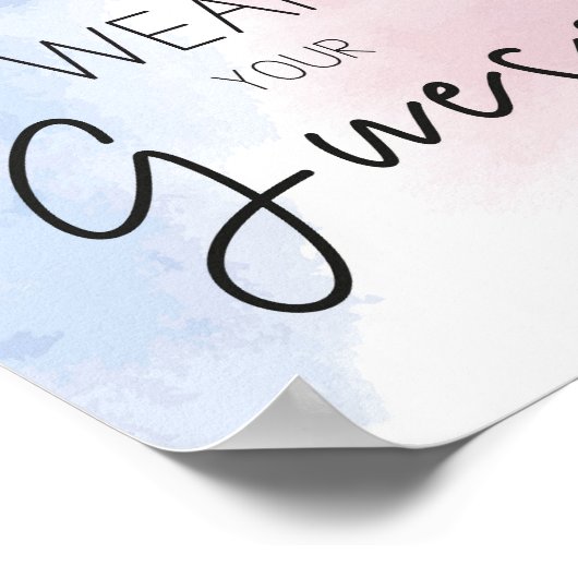 PuttersまたはPearls衣服あなたの推測サイン ポスター (角)