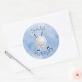 Putters or Pearls gender reveal party ラウンドシール (封筒)