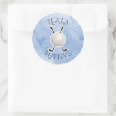 Putters or Pearls gender reveal party ラウンドシール (バッグ)